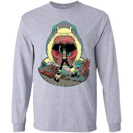 T-Shirts Sport Grey / YS Megalodoom Youth Long Sleeve T-Shirt