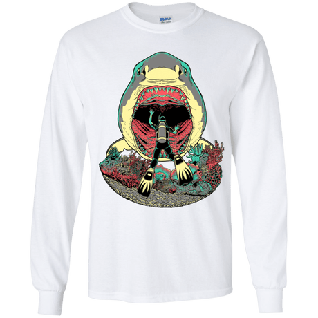 T-Shirts White / YS Megalodoom Youth Long Sleeve T-Shirt