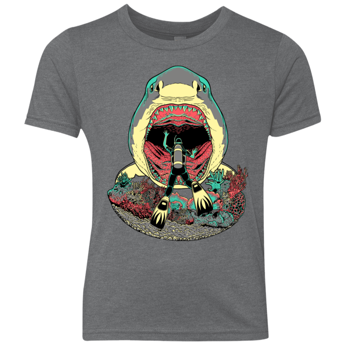 T-Shirts Premium Heather / YXS Megalodoom Youth Triblend T-Shirt