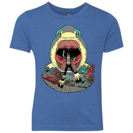 T-Shirts Vintage Royal / YXS Megalodoom Youth Triblend T-Shirt
