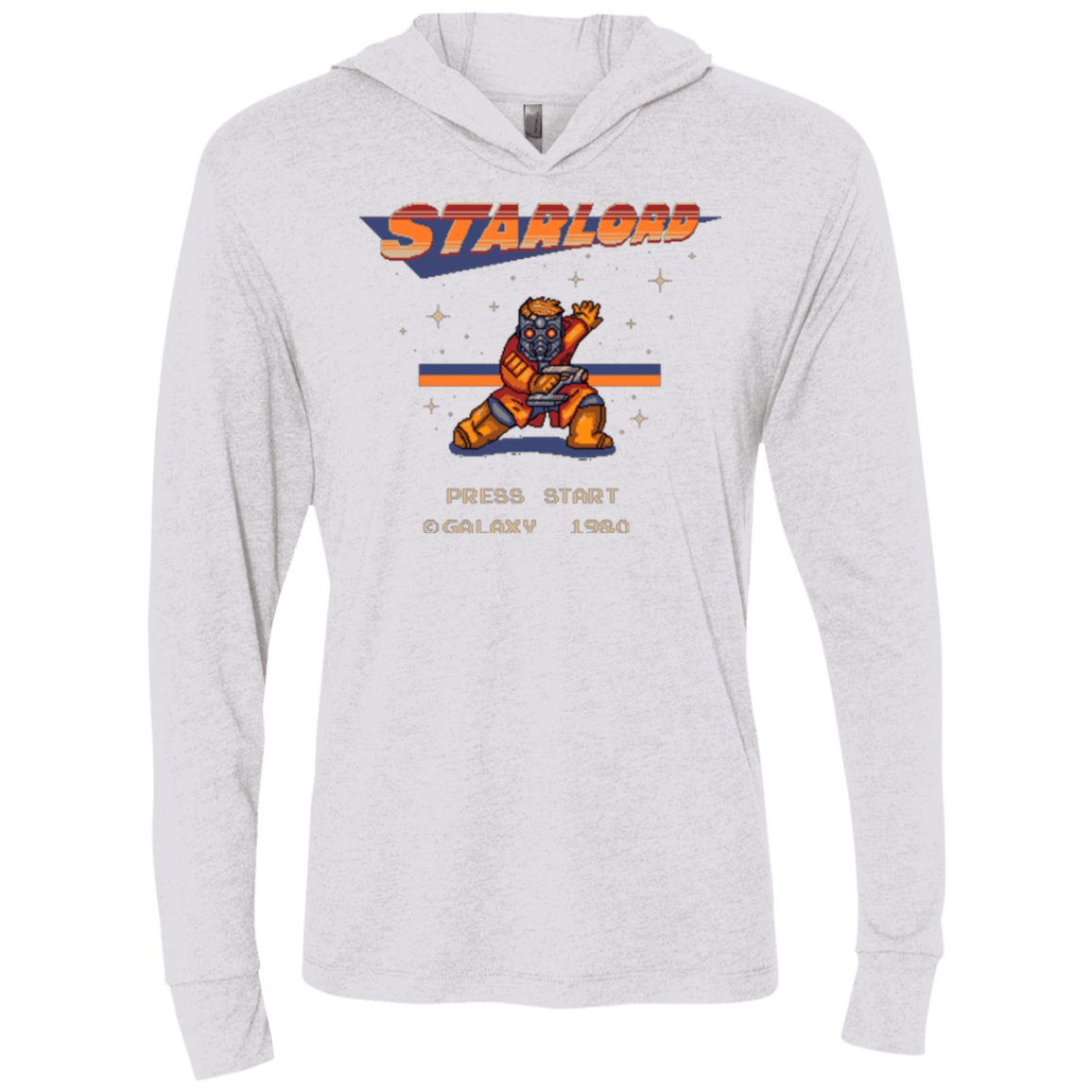 T-Shirts Heather White / X-Small Megalord Triblend Long Sleeve Hoodie Tee