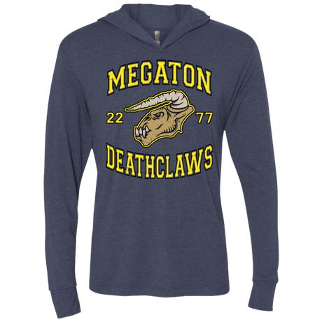 T-Shirts Vintage Navy / X-Small Megaton Deathclaws Triblend Long Sleeve Hoodie Tee