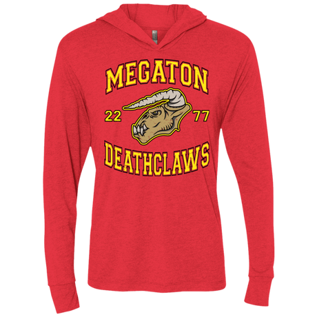 T-Shirts Vintage Red / X-Small Megaton Deathclaws Triblend Long Sleeve Hoodie Tee