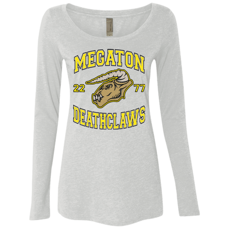 T-Shirts Heather White / Small Megaton Deathclaws Women's Triblend Long Sleeve Shirt