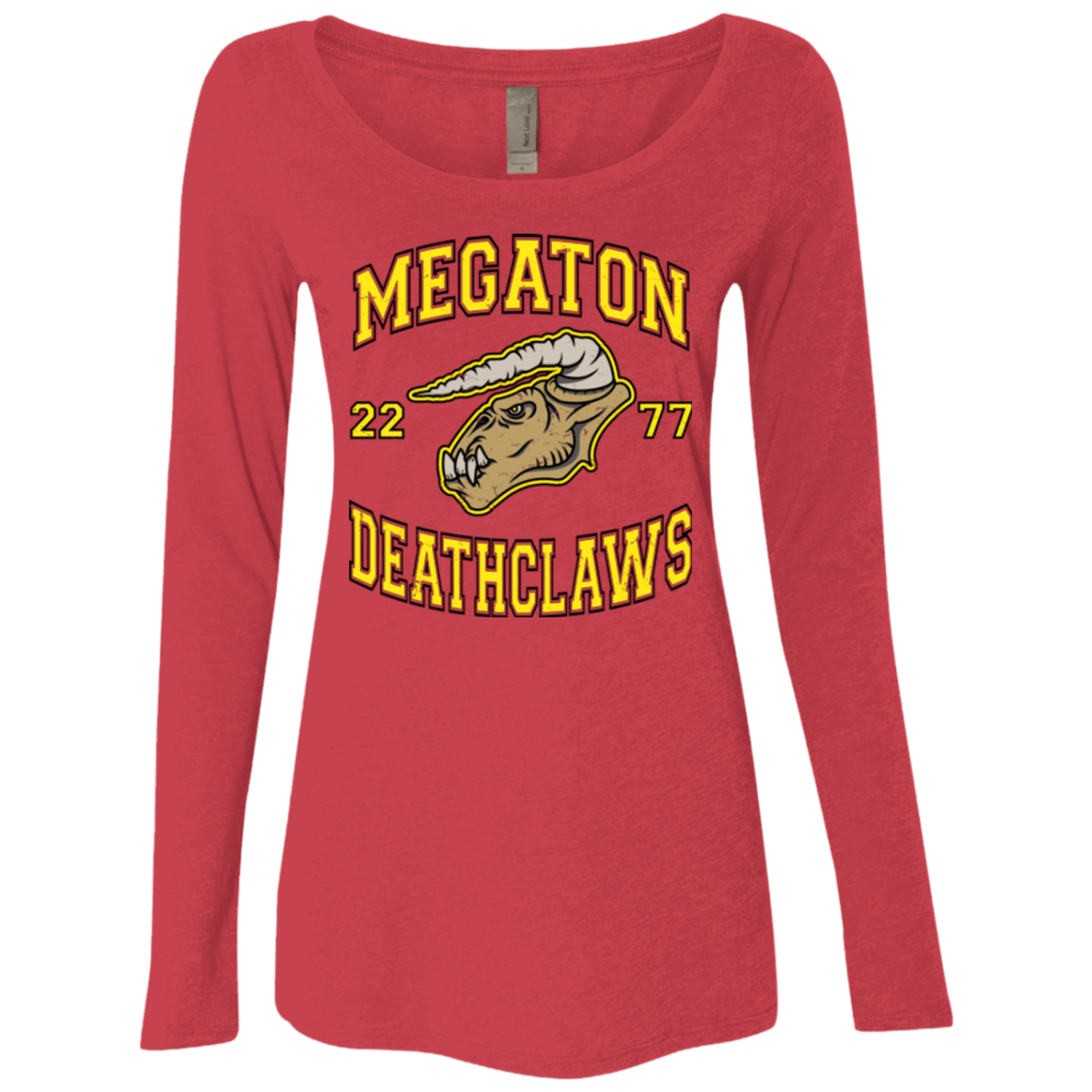 T-Shirts Vintage Red / Small Megaton Deathclaws Women's Triblend Long Sleeve Shirt