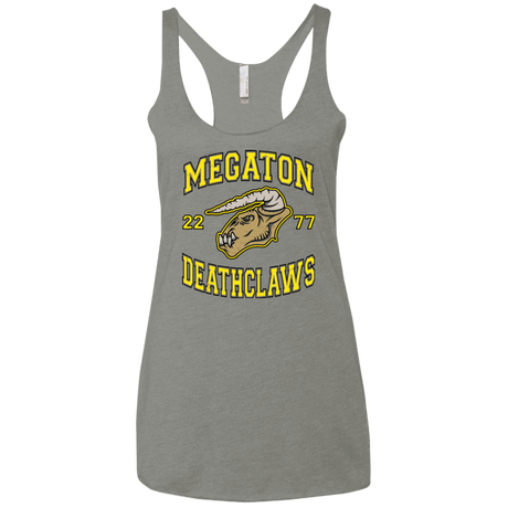 T-Shirts Venetian Grey / X-Small Megaton Deathclaws Women's Triblend Racerback Tank