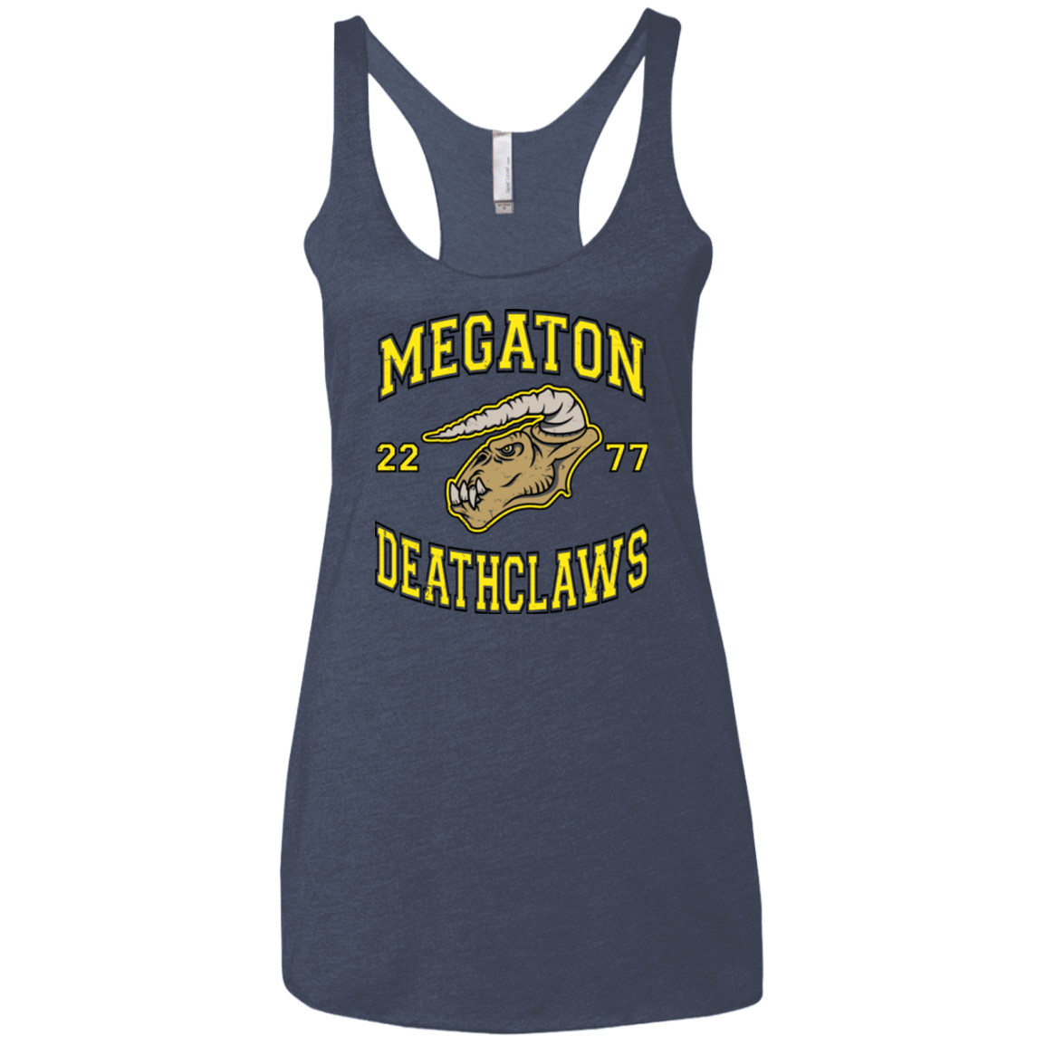 T-Shirts Vintage Navy / X-Small Megaton Deathclaws Women's Triblend Racerback Tank