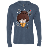 T-Shirts Indigo / X-Small Mei Cone Triblend Long Sleeve Hoodie Tee