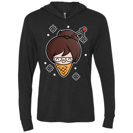 T-Shirts Vintage Black / X-Small Mei Cone Triblend Long Sleeve Hoodie Tee