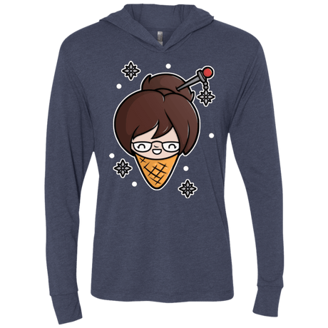 T-Shirts Vintage Navy / X-Small Mei Cone Triblend Long Sleeve Hoodie Tee