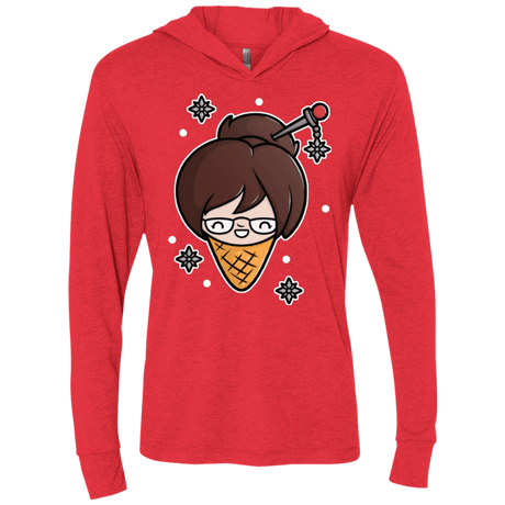 T-Shirts Vintage Red / X-Small Mei Cone Triblend Long Sleeve Hoodie Tee