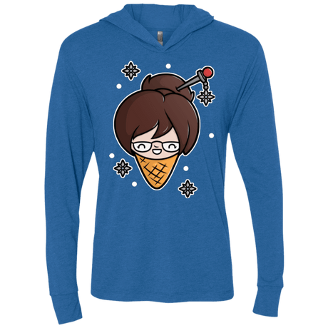 T-Shirts Vintage Royal / X-Small Mei Cone Triblend Long Sleeve Hoodie Tee