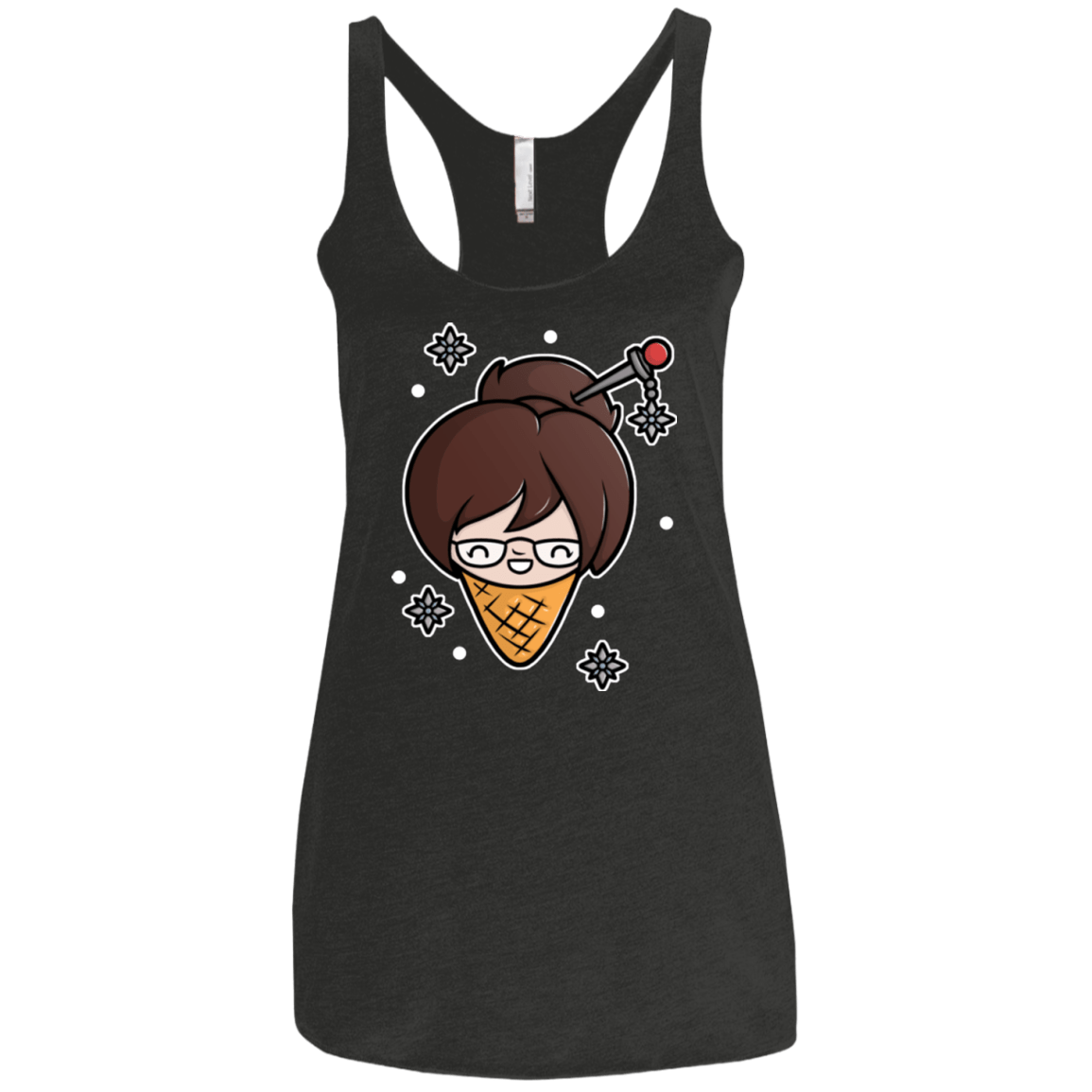 T-Shirts Vintage Black / X-Small Mei Cone Women's Triblend Racerback Tank