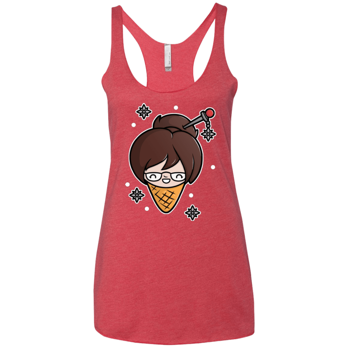 T-Shirts Vintage Red / X-Small Mei Cone Women's Triblend Racerback Tank