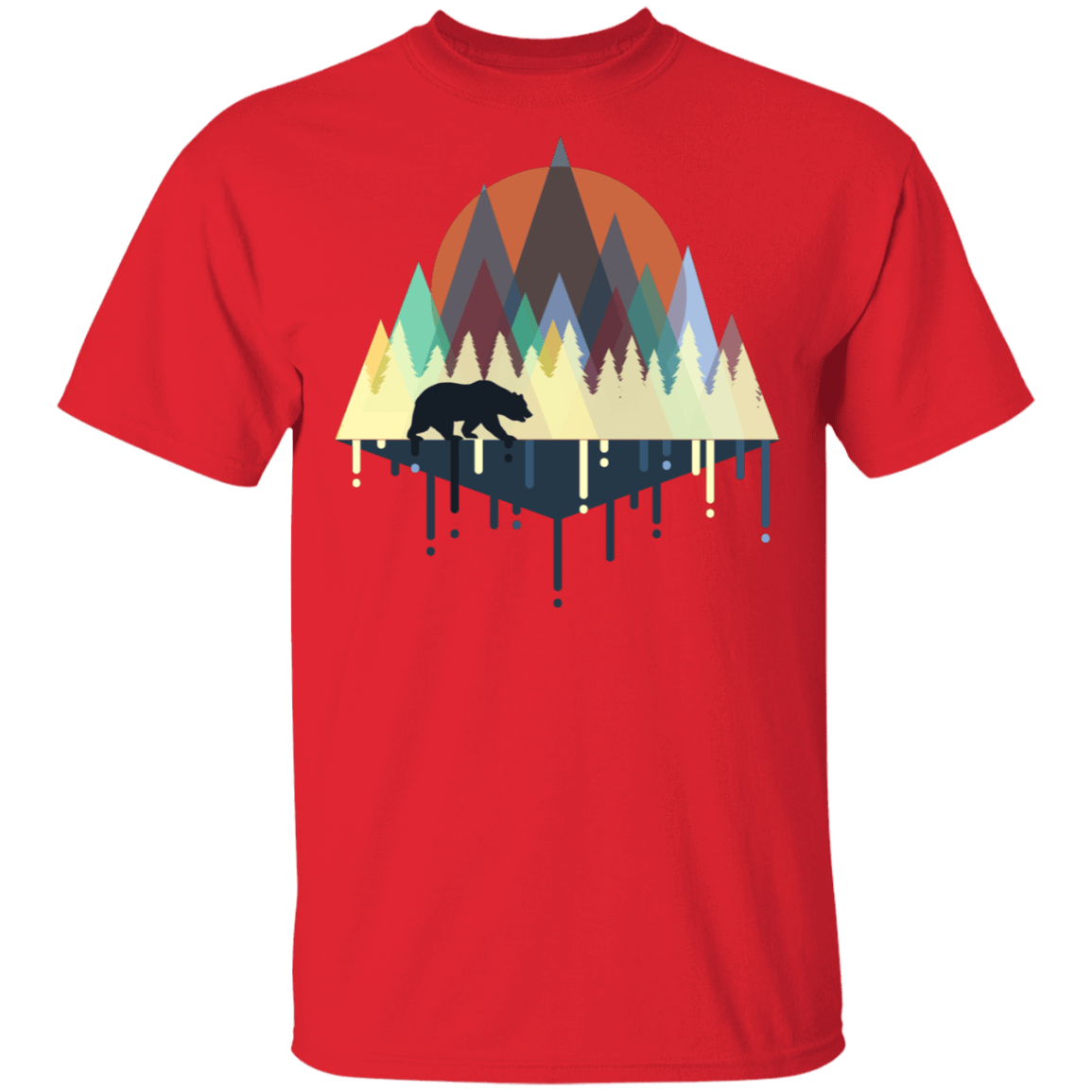 T-Shirts Red / S Melting Bear T-Shirt