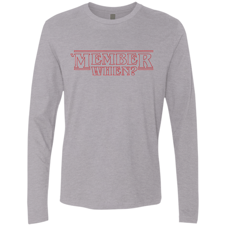 T-Shirts Heather Grey / Small Member When Men's Premium Long Sleeve