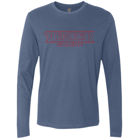 T-Shirts Indigo / Small Member When Men's Premium Long Sleeve