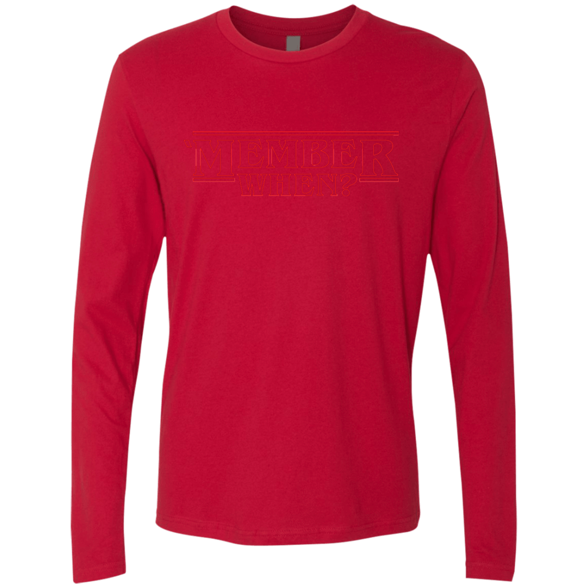 T-Shirts Red / Small Member When Men's Premium Long Sleeve