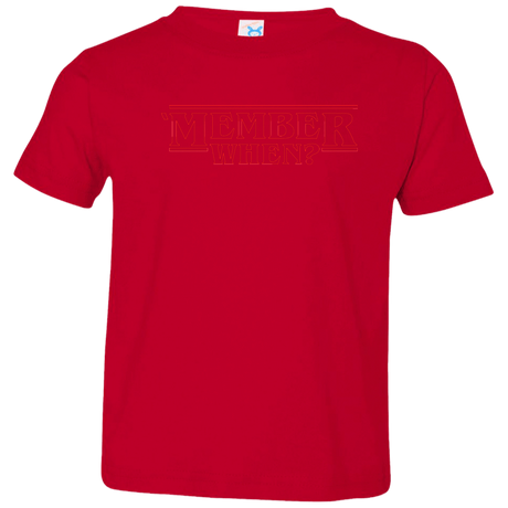 T-Shirts Red / 2T Member When Toddler Premium T-Shirt