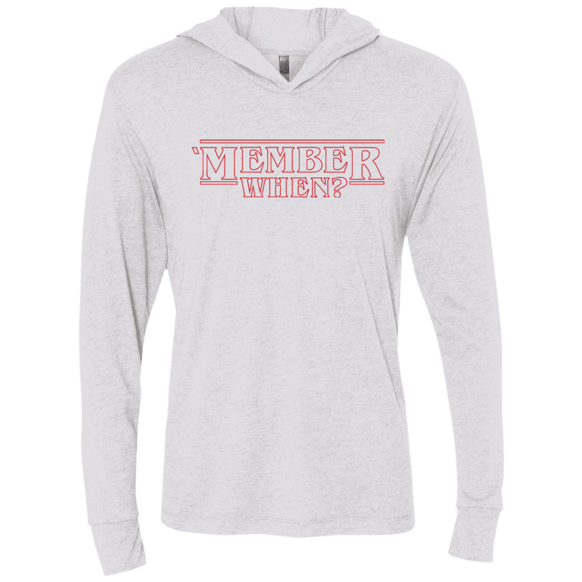 T-Shirts Heather White / X-Small Member When Triblend Long Sleeve Hoodie Tee