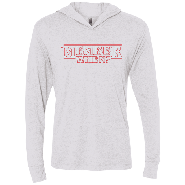 T-Shirts Heather White / X-Small Member When Triblend Long Sleeve Hoodie Tee