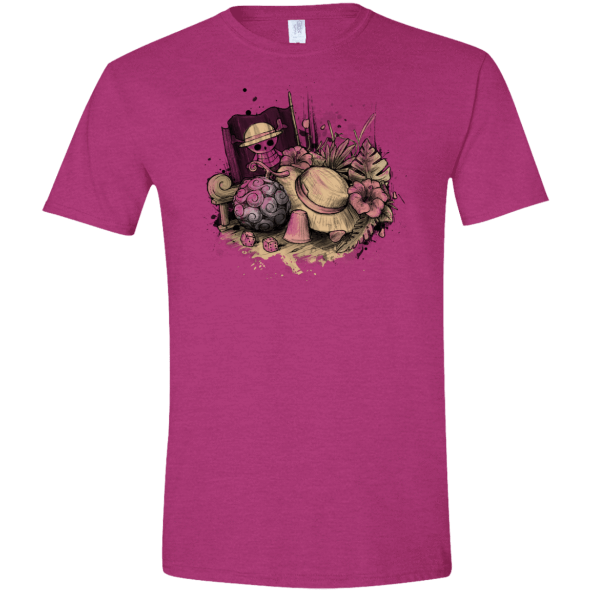 T-Shirts Antique Heliconia / S Memories of the Pirate Men's Semi-Fitted Softstyle