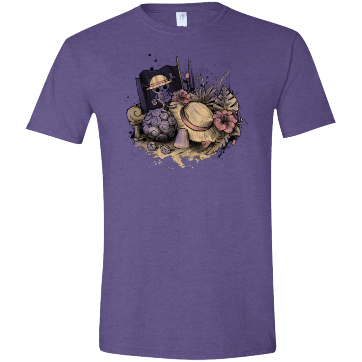 T-Shirts Heather Purple / S Memories of the Pirate Men's Semi-Fitted Softstyle