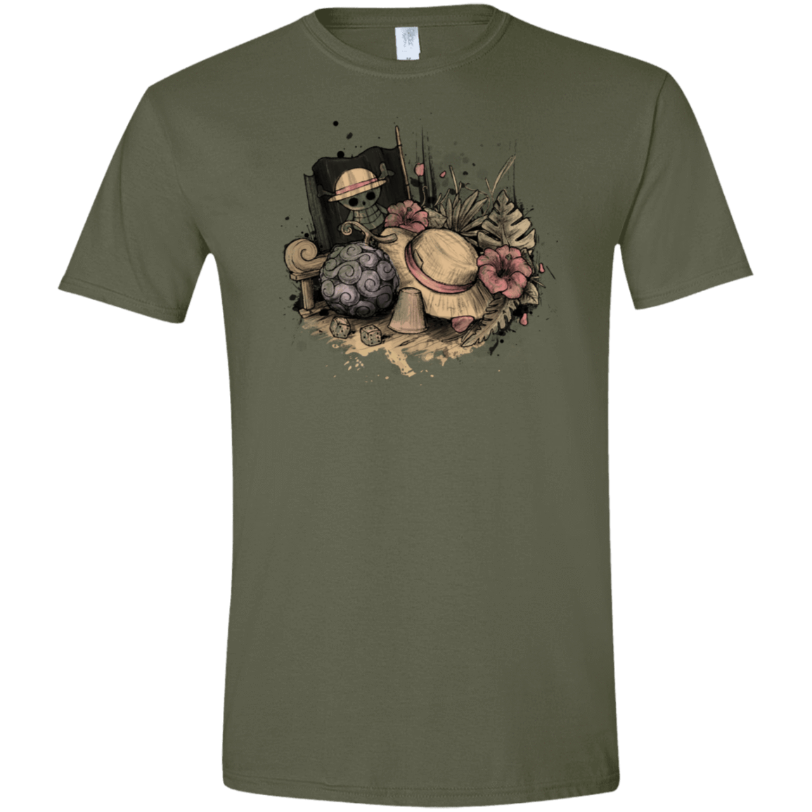 T-Shirts Military Green / S Memories of the Pirate Men's Semi-Fitted Softstyle