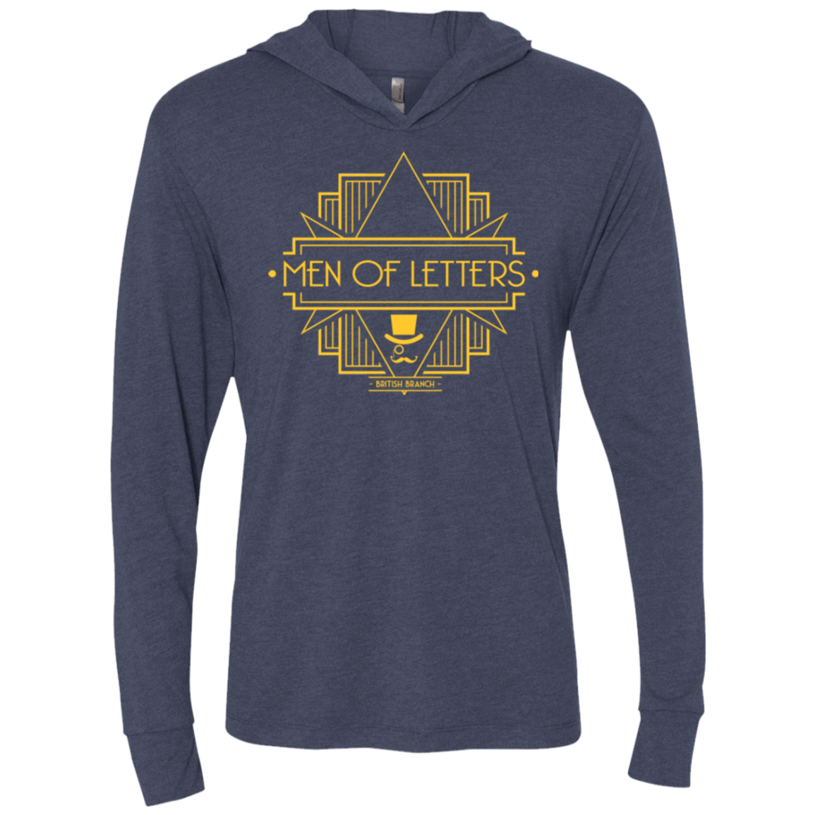 T-Shirts Vintage Navy / X-Small Men Of Letters British Branch Triblend Long Sleeve Hoodie Tee