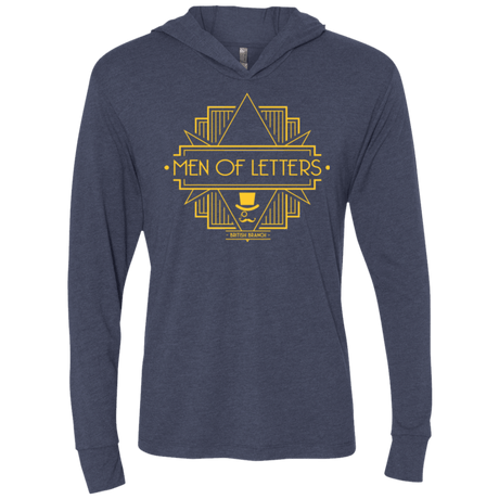 T-Shirts Vintage Navy / X-Small Men Of Letters British Branch Triblend Long Sleeve Hoodie Tee