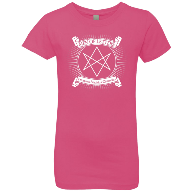 T-Shirts Hot Pink / YXS Men of Letters Girls Premium T-Shirt