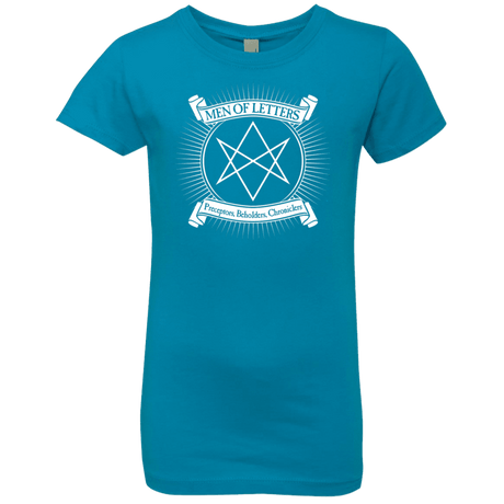 T-Shirts Turquoise / YXS Men of Letters Girls Premium T-Shirt