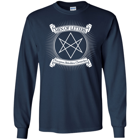 T-Shirts Navy / S Men of Letters Men's Long Sleeve T-Shirt