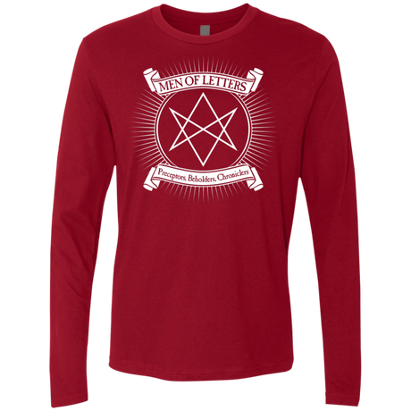 T-Shirts Cardinal / S Men of Letters Men's Premium Long Sleeve