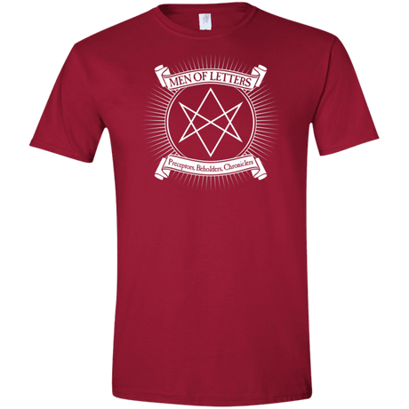 T-Shirts Cardinal Red / S Men of Letters Men's Semi-Fitted Softstyle