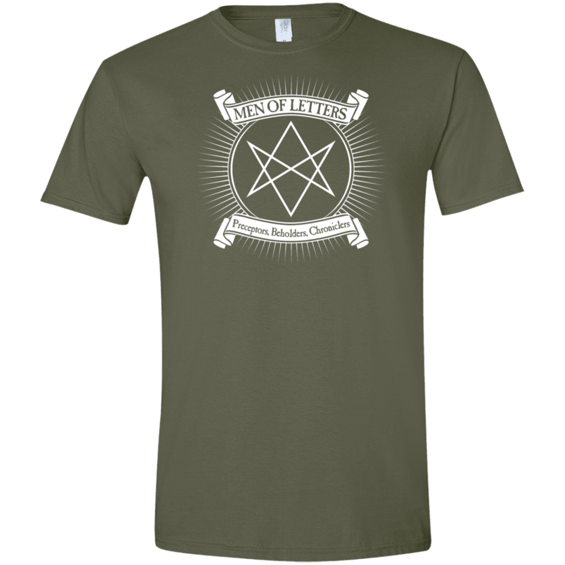 T-Shirts Military Green / S Men of Letters Men's Semi-Fitted Softstyle