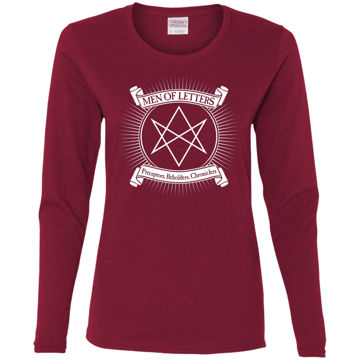 T-Shirts Cardinal / S Men of Letters Women's Long Sleeve T-Shirt