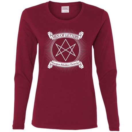 T-Shirts Cardinal / S Men of Letters Women's Long Sleeve T-Shirt