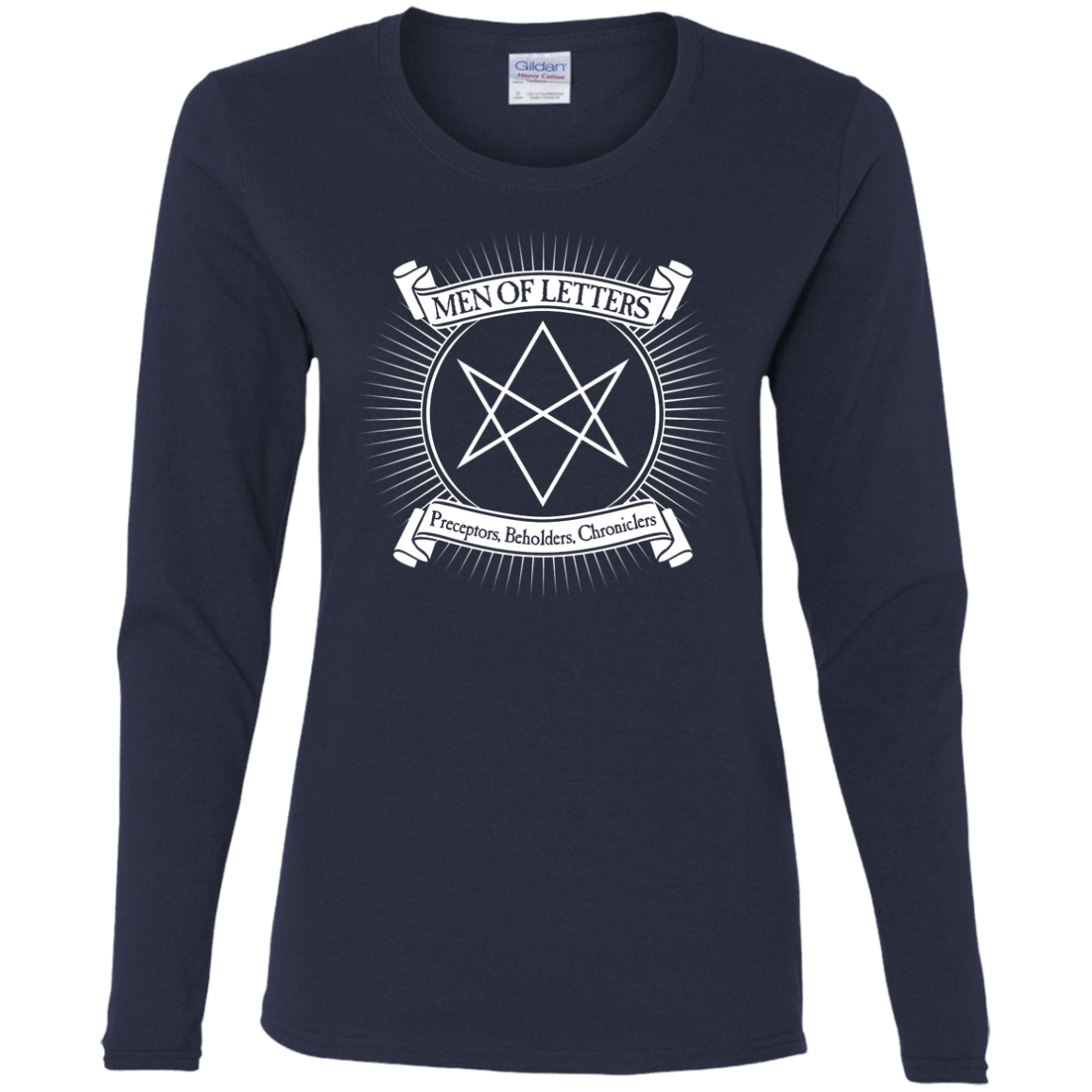 T-Shirts Navy / S Men of Letters Women's Long Sleeve T-Shirt