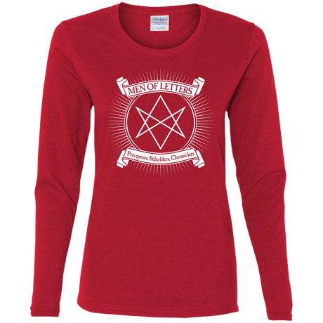 T-Shirts Red / S Men of Letters Women's Long Sleeve T-Shirt