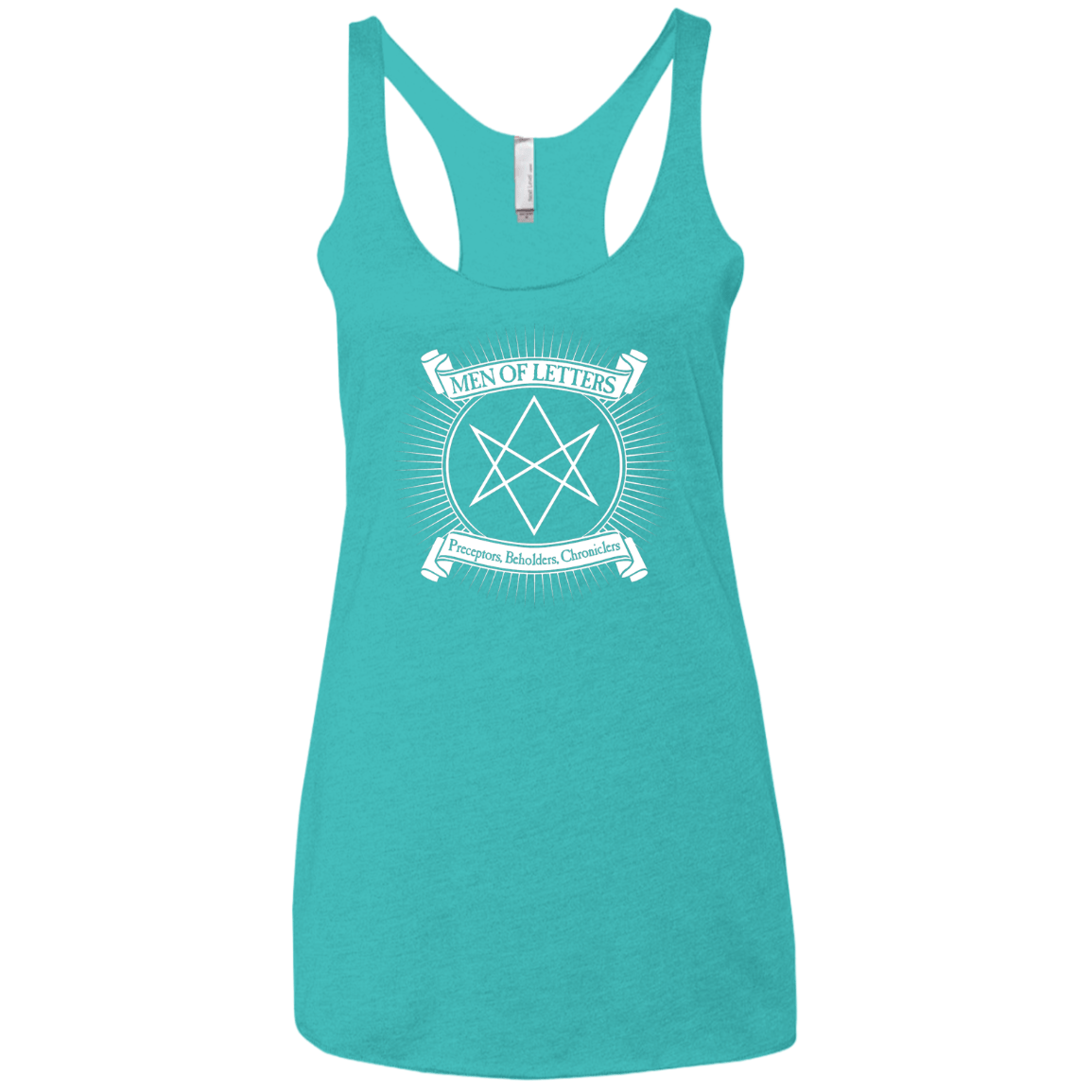 T-Shirts Tahiti Blue / X-Small Men of Letters Women's Triblend Racerback Tank