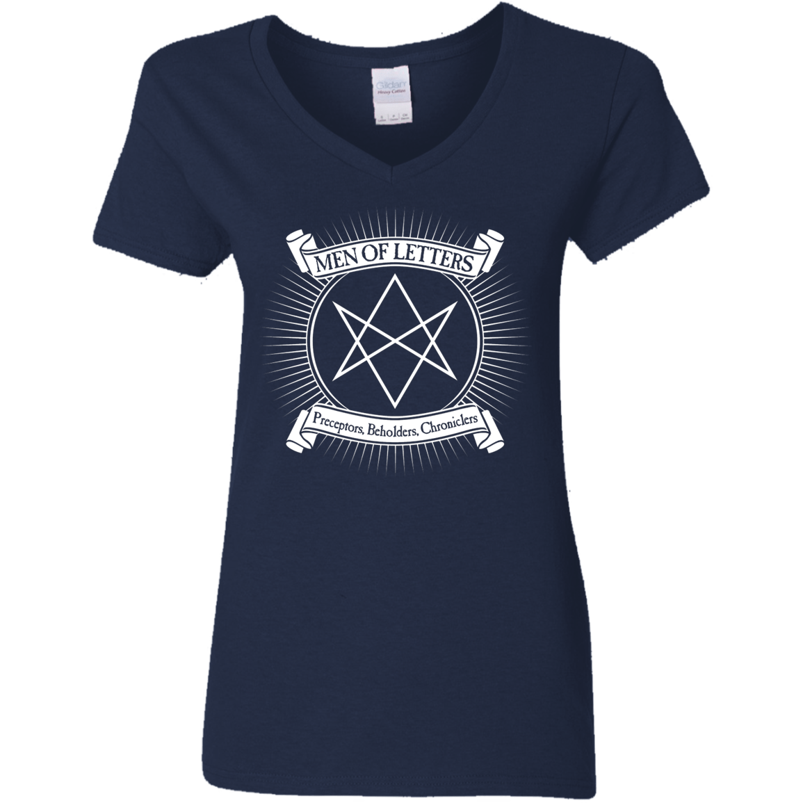 T-Shirts Navy / S Men of Letters Women's V-Neck T-Shirt