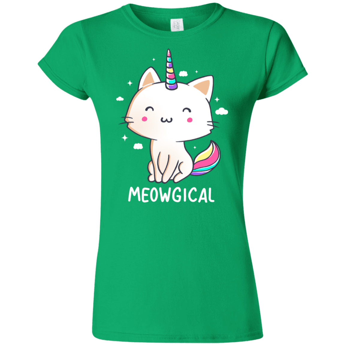 T-Shirts Irish Green / S Meowgical Junior Slimmer-Fit T-Shirt