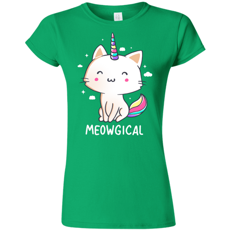 T-Shirts Irish Green / S Meowgical Junior Slimmer-Fit T-Shirt