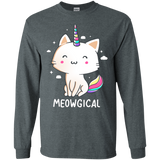 T-Shirts Dark Heather / S Meowgical Men's Long Sleeve T-Shirt