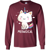 T-Shirts Maroon / S Meowgical Men's Long Sleeve T-Shirt