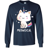 T-Shirts Navy / S Meowgical Men's Long Sleeve T-Shirt