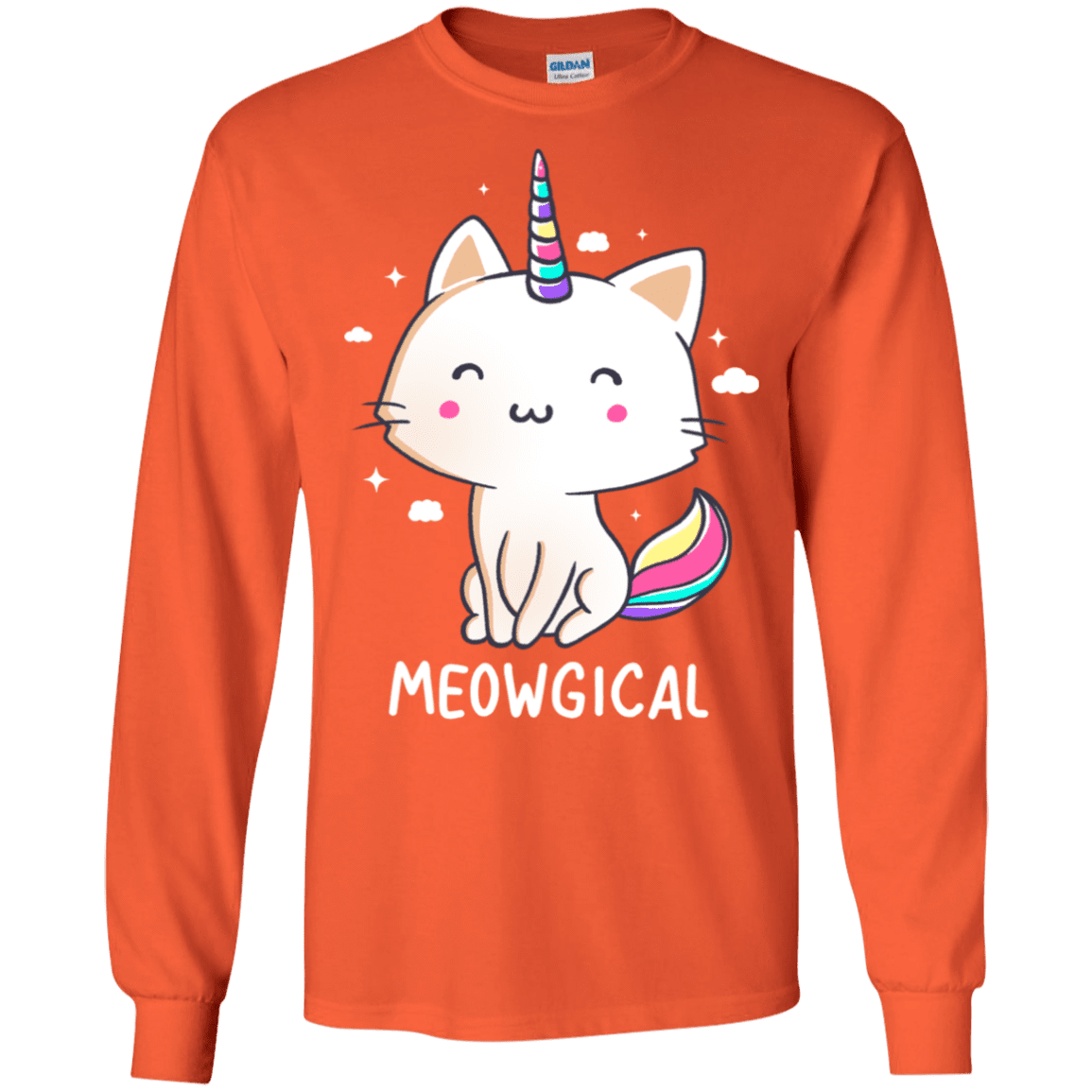 T-Shirts Orange / S Meowgical Men's Long Sleeve T-Shirt