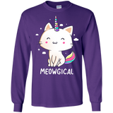T-Shirts Purple / S Meowgical Men's Long Sleeve T-Shirt
