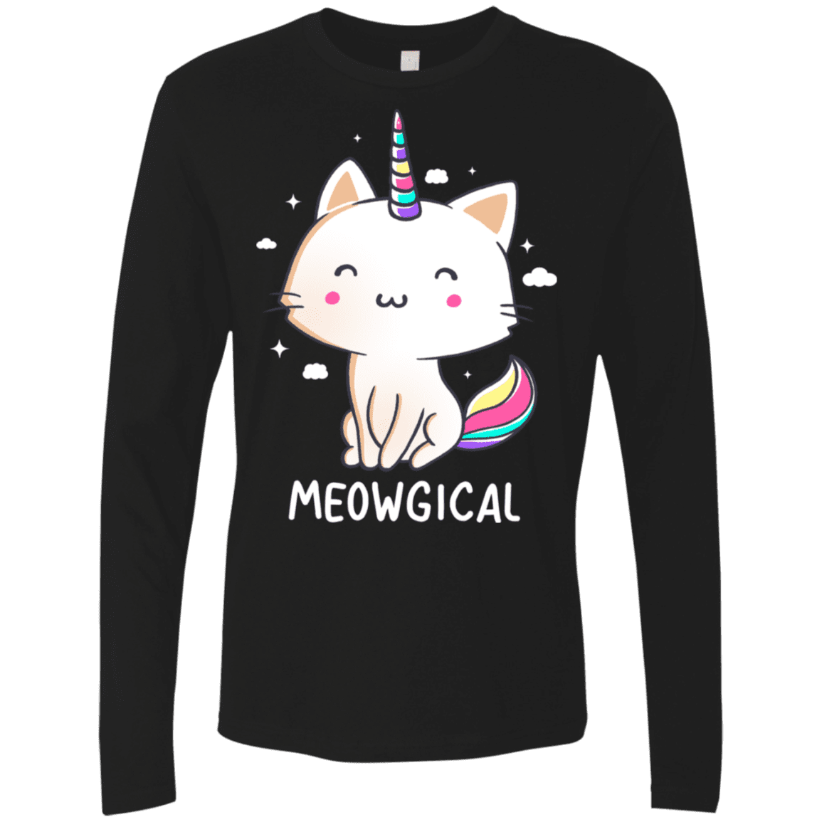 T-Shirts Black / S Meowgical Men's Premium Long Sleeve